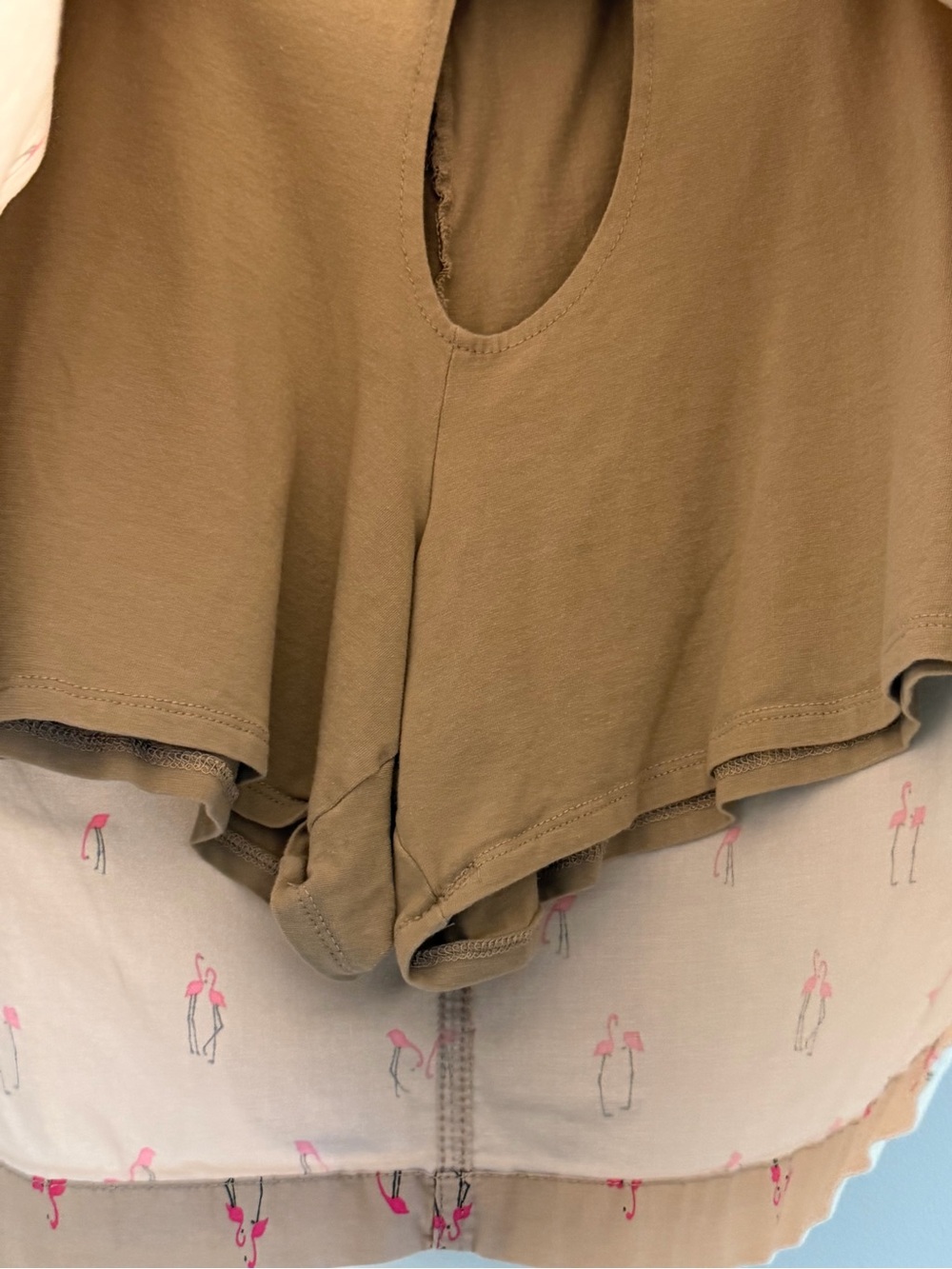 croft & barrow Beige Skort with Pink Flamingo Print - Picture 11 of 11